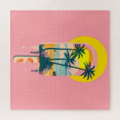 Tropische Zomer Zonsondergang Snoepparadijs Legpuzzel (Horizontaal)