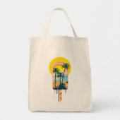 Tropische Zomer Zonsondergang Snoepparadijs Tote Bag (Voorkant)