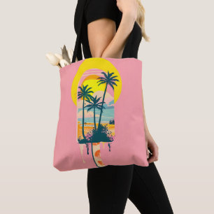 Tropische Zomer Zonsondergang Snoepparadijs Tote Bag