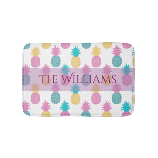 Tropische zomeranananassen badmat (Voorkant)