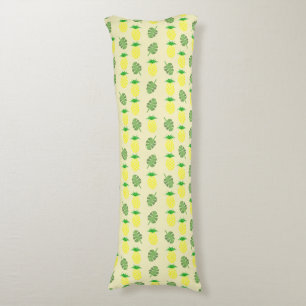 Tropische zomerananas en palmbladeren Patroon Lichaamskussen