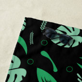 Tropische zomerbladeren — Aangepaste witte benamin Strandlaken (In situ)