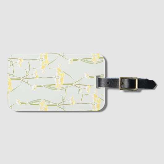 Tropische zomerbloem bagagelabel (Voorkant (horizontaal))