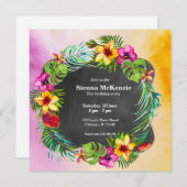 Tropische zomerbloemen Hibiscus Kaart (Voorkant / Achterkant)