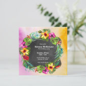 Tropische zomerbloemen Hibiscus Kaart (Staand voorkant)