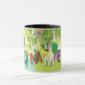 tropische zomerbloemen mok (Midden)