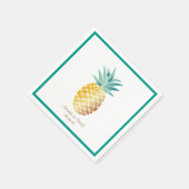 Tropische zomerbruiloft Hawaiian Pineapple Servet (Hoek)