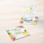 Tropische zomercocktail 50ste verjaardagsfeest kartonnen onderzetters (Insitu)