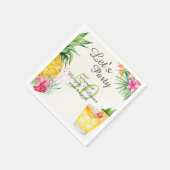 Tropische zomercocktail 50ste verjaardagsfeest servet (Hoek)