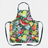 Tropische zomercocktails Flamingo Modern Patroon Schort (Voorkant)