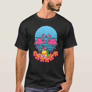 Tropische zomerexotische vogelretro Flowers F T-shirt