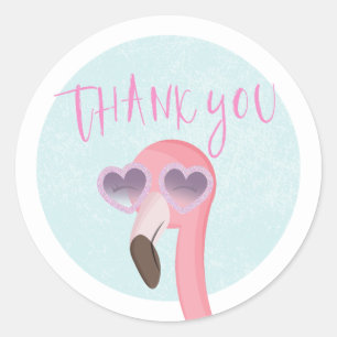 Tropische zomerflamingo Dank u voor Sticker