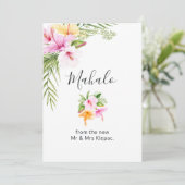 Tropische zomerFloral Bedankkaart (Staand voorkant)