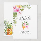 Tropische zomerFloral Bedankkaart (Voorkant / Achterkant)