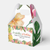 Tropische zomerFloral Birthday Favor Box Bedankdoosjes (Achterkant)