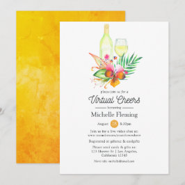 Tropische zomerFloral — Virtueel Vrijgezellenfeest Kaart