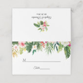 Tropische zomerFloral Weddenschappen Plaatskaartje (Buitenkant ongevouwen)