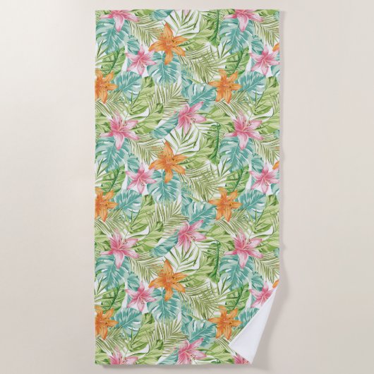 Tropische zomerhanddoek strandlaken (Voorkant)