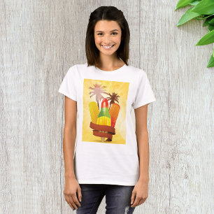 Tropische zomerijslolly en palmbomen t-shirt