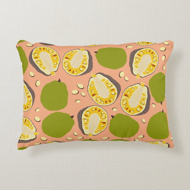 Tropische zomerjassen Pattern - Exotic Fruit Accent Kussen (Voorkant)