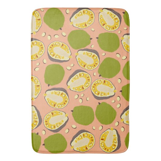 Tropische zomerjassen Pattern - Exotic Fruit Badmat (Voorkant Verticaal)