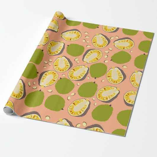Tropische zomerjassen Pattern - Exotic Fruit Cadeaupapier (Uitgerold)