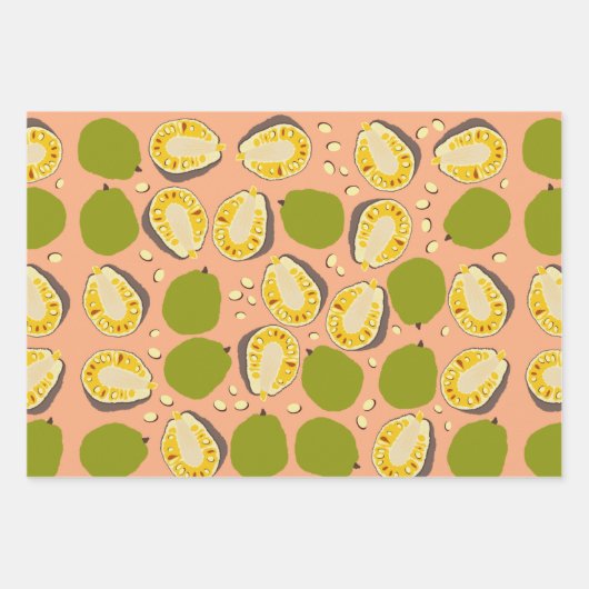 Tropische zomerjassen Pattern - Exotic Fruit Inpakpapier Vel (Voorkant 3)