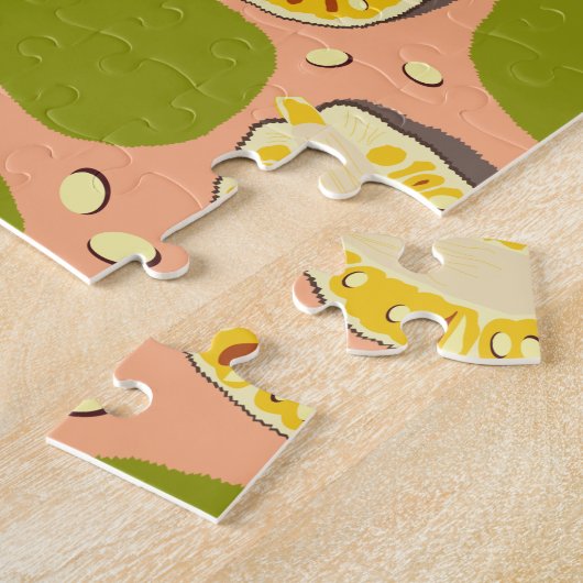 Tropische zomerjassen Pattern - Exotic Fruit Legpuzzel (Zijkant)