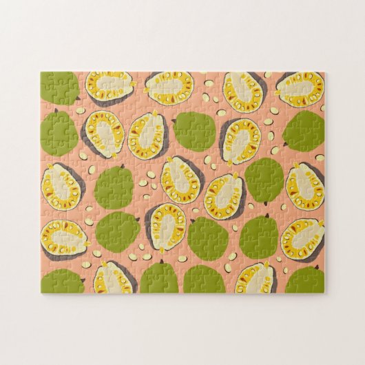 Tropische zomerjassen Pattern - Exotic Fruit Legpuzzel (Horizontaal)