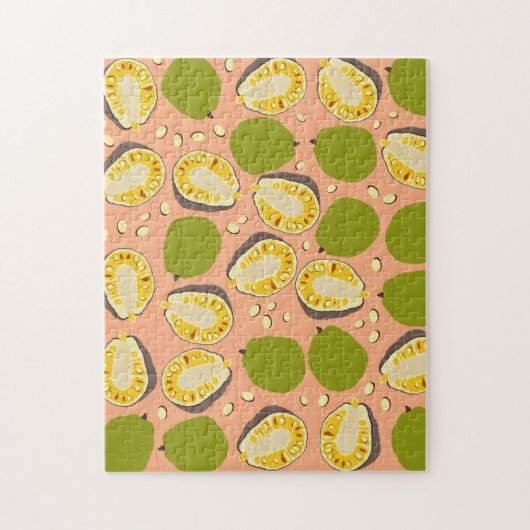 Tropische zomerjassen Pattern - Exotic Fruit Legpuzzel (Verticaal)