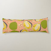 Tropische zomerjassen Pattern - Exotic Fruit Lichaamskussen (Achterkant)