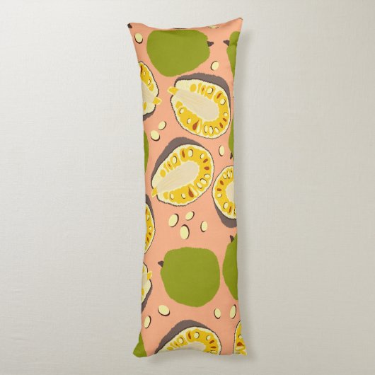 Tropische zomerjassen Pattern - Exotic Fruit Lichaamskussen (Achterkant (Verticaal))