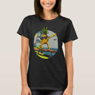 Tropische zomerknolpalmen Vruchten Dabbing Pin T-shirt