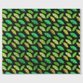 Tropische zomerluiers bananenboom zwarte smaragd cadeaupapier (Vlak)