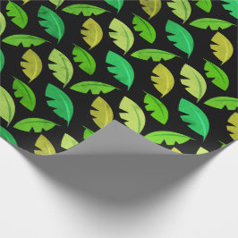 Tropische zomerluiers bananenboom zwarte smaragd cadeaupapier