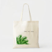 Tropische zomerpalm Canvas tas van leder in de boo (Voorkant)
