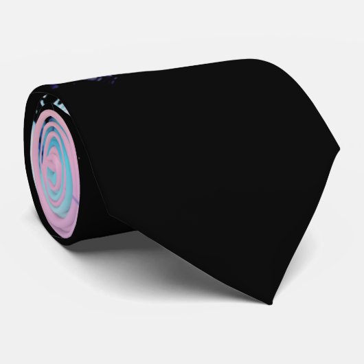 Tropische zomerpalm Trees roze blauwe zonnehemel Stropdas (Opgerold)