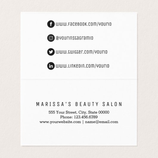 Tropische zomerpalm Trees roze blauwe zonnehemel Visitekaartje (Binnenkant ongevouwen)