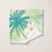 Tropische zomerpalmbomen bad handdoek (Wasdoekje)