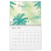 Tropische zomerpalmbomen kalender (Feb 2027)