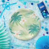 Tropische zomerpalmbomen papieren bordje (Feest)