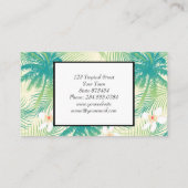Tropische zomerpalmbomen visitekaartje (Achterkant)