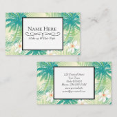 Tropische zomerpalmbomen visitekaartje (Voorkant / Achterkant)