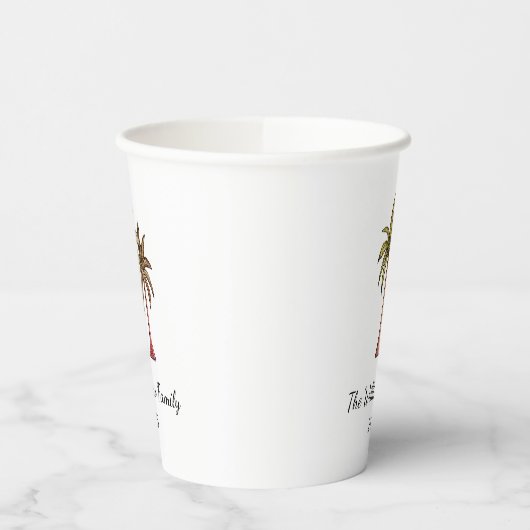 Tropische zomerpalmbomen Zwembadfeest Papieren Bekers (Links)