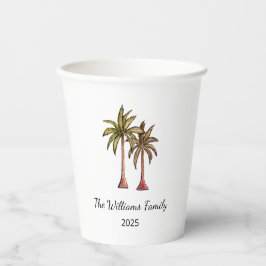 Tropische zomerpalmbomen Zwembadfeest Papieren Bekers
