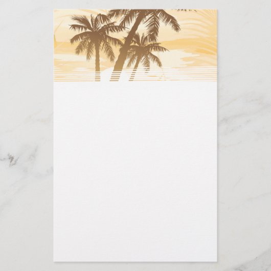 Tropische zomerpalmen briefpapier (Voorkant)