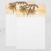 Tropische zomerpalmen briefpapier (Voorkant / Achterkant)