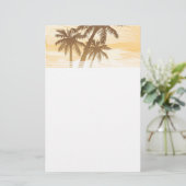 Tropische zomerpalmen briefpapier (Staand voorkant)