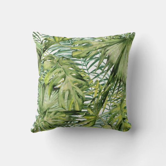 Tropische zomerpalmstok kussen (Achterkant)