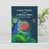 Tropische zomerpapegaai Virtuele verjaardag Kaart (Staand voorkant)